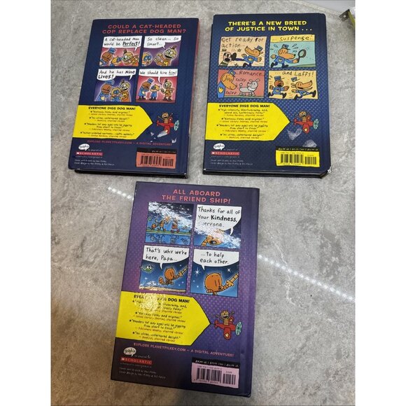 Dog Man Book Lot (3 books) by Dav Pilkey – Kids Graphic Novels. Hardcover. - Picture 5 of 9